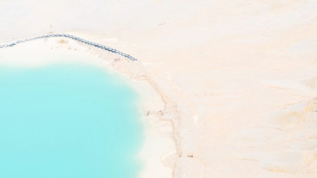Blue Lake scenery during Bintan Desert and Blue Lake Tour