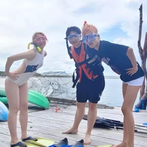 Snorkeling mask and equipment for a Bintan water activity